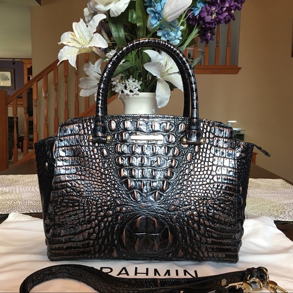 Brahmin Handbags - Brahmin Metallic Dusk Nadia Satchel Bag